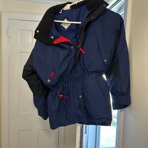 Kids Rugged Bear Blue and Black Jacket size 16 with detachable hood